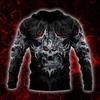 Autumn Vintage Hoodie Men Skull Flaming Graphic 3D Print Hip Hop Style Casual Men's Long Sleeve Oversize Comfortable Clothing