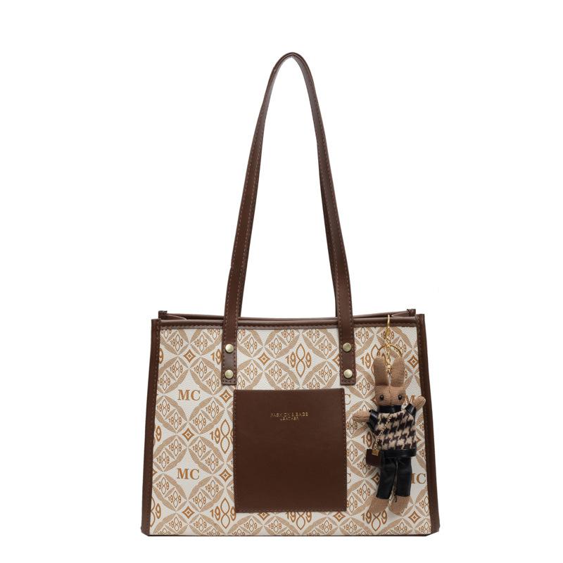 Retro Commuter Bag for Women, New Fashion Tote Bag, High-end Large-capacity Student Bag