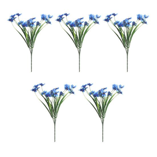 

5 шт. Искусственные фиолетовые пучки Устойчивые к УФ-лучам Искусственные цветы Реалистичные Поддельные фиалки для улицы Патио Веранды Оконные ящики Домашний Внутренний декор