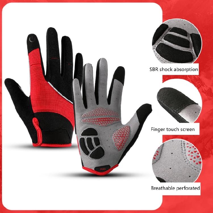 Cycling Gloves Nonsip Silicone Palm with Breathable Shock Absorption Padding For Professional Training And Commuting