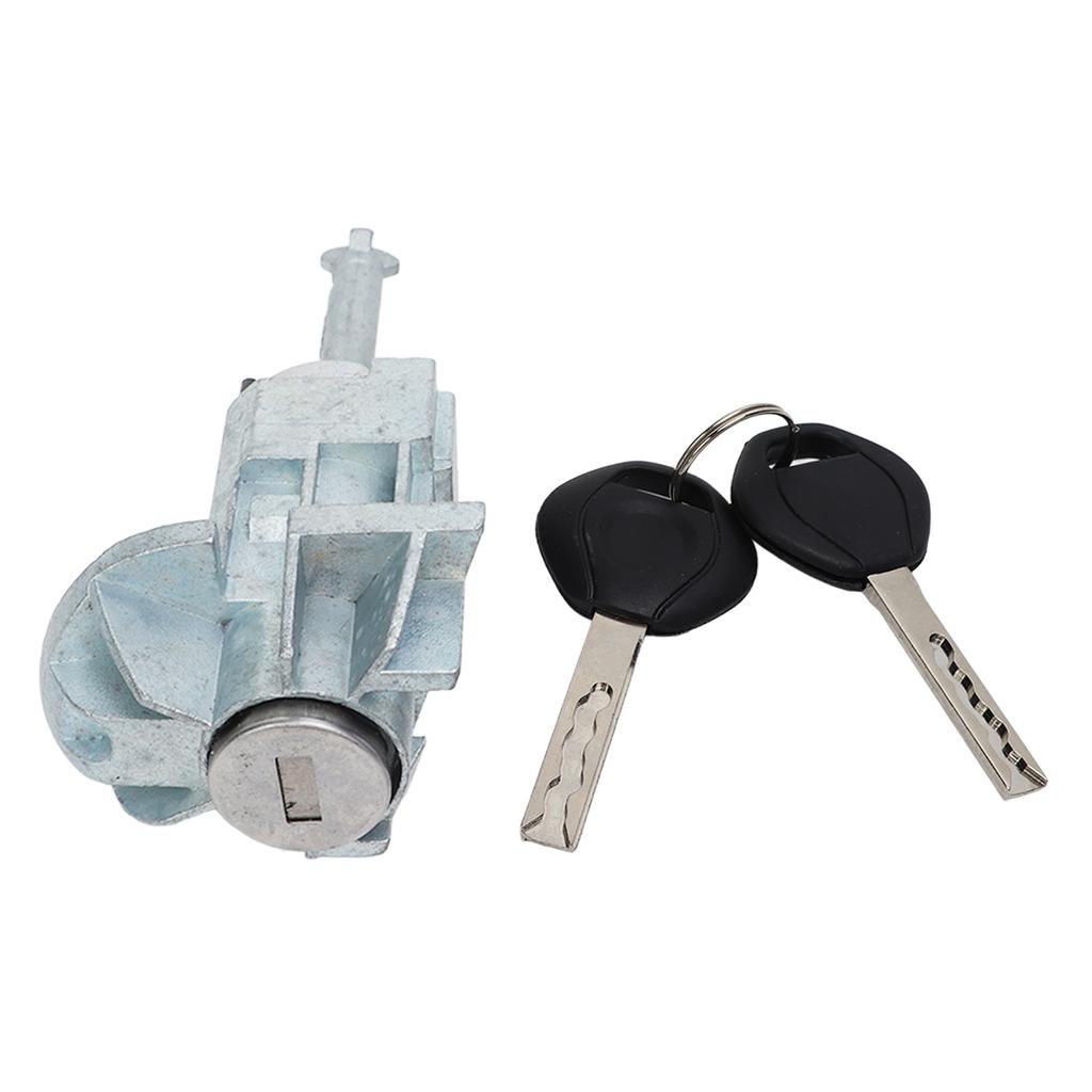 Front Left Door Lock Cylinder Barrel Assembly with Keys Zine Alloy for E46 325i 330i 330xi 2001‑2006