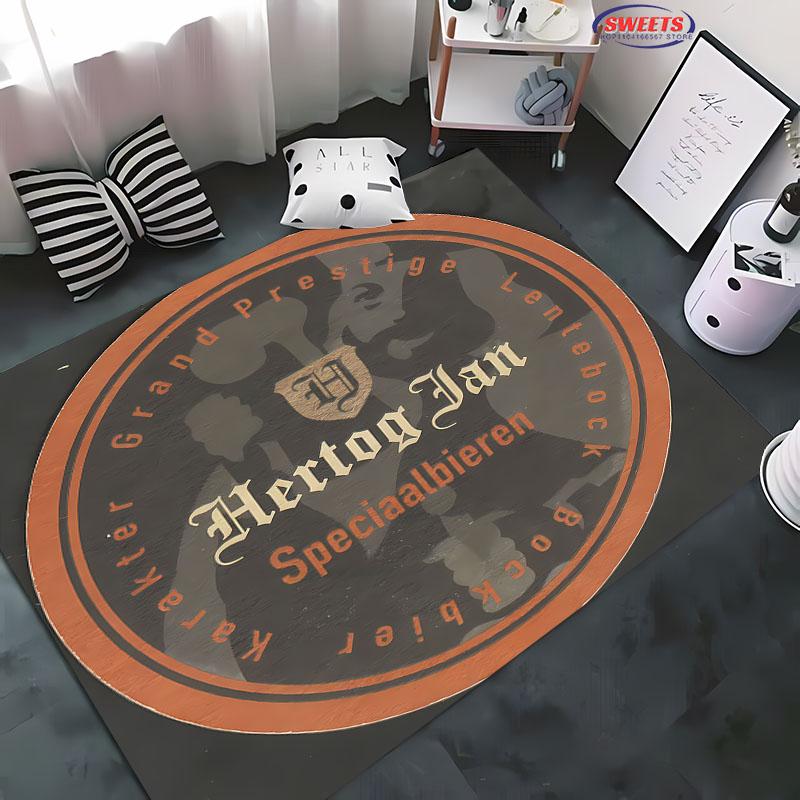 3D Printing H-Hertog Jan LOGO Large Carpet for Home Living Room  Kids Bedroom Mat Sofa Doormat Kitchen Floor Rug Anti-slip Decor