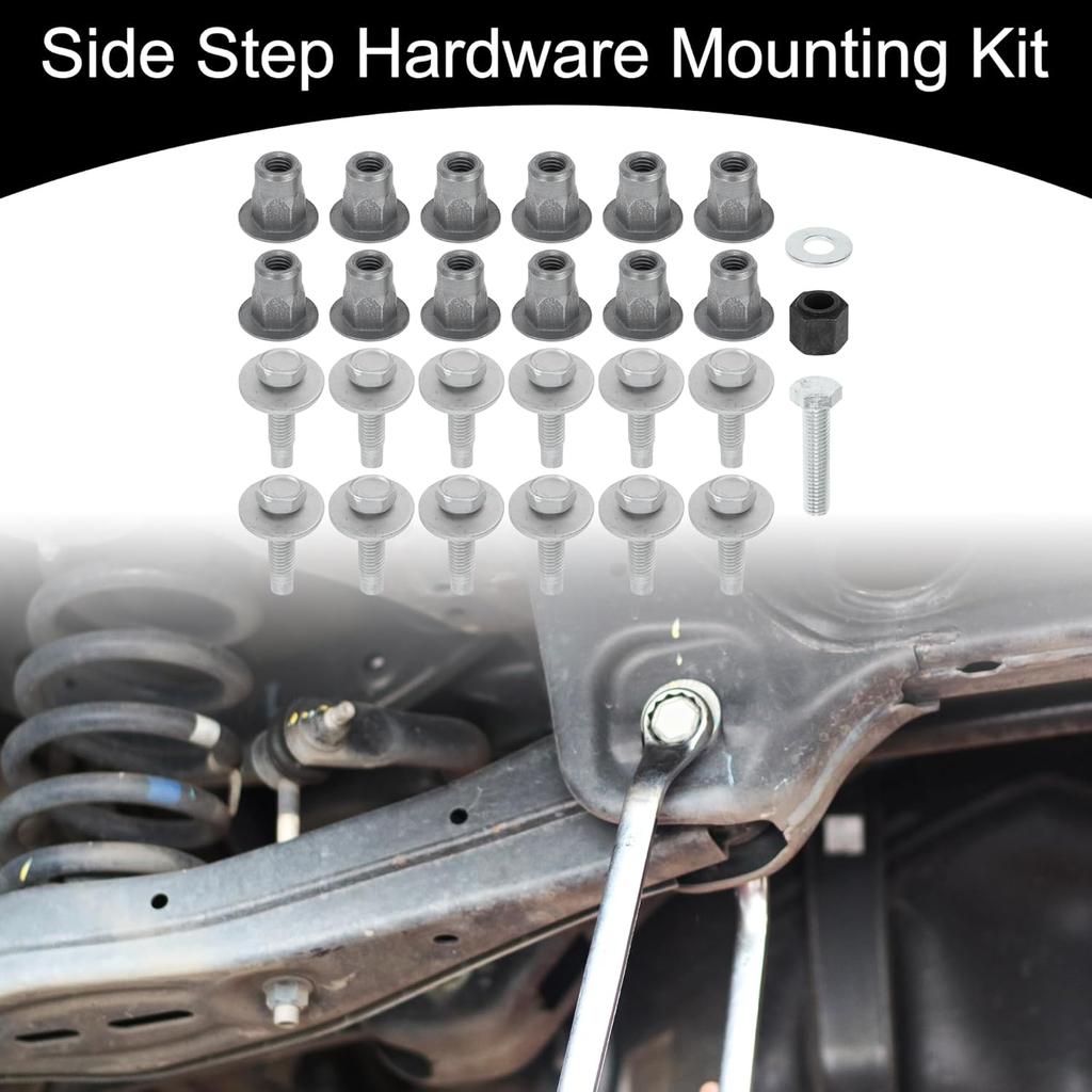 Trittbrett Befestigungssatz Nr. 68044460AA/82212003 - Auto Schrauben - für Dodge für Ram 1500 2009-2012 Metall Silber Ton - 1 Satz