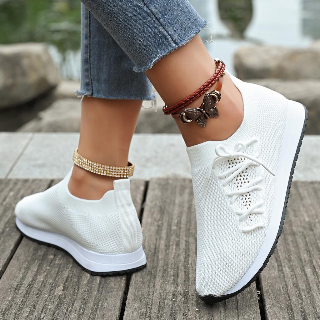Damen Freizeitschuhe Mode Atmungsaktiv Walking Mesh Flache Schuhe Frau Weiße Sneaker Damen 2026 Tenis Feminino Damenschuhe