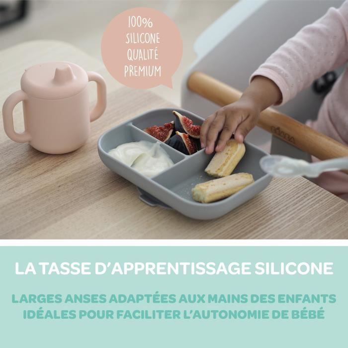 Beaba, tasse d'apprentissage silicone blue