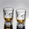 2pcs Sets Small Capacity Wine Glass Thick Bottomed Baijiu Goblet Transparent Beer Cup Classic Cocktail Glass Retro Shot Glass