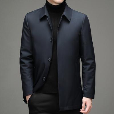 New Men's Winter Thickened Removable Liner Dad Winter Warm Lapel Casual Jacket
