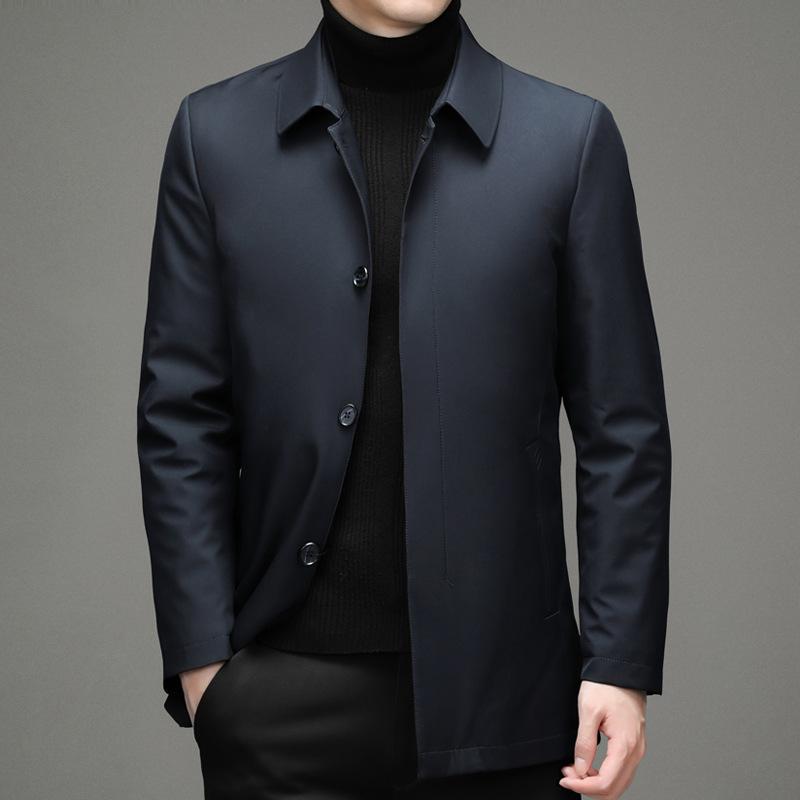 

New down jacket men s winter thickened removable liner winter wear warm lapel casual jacket cotton jacket M/170