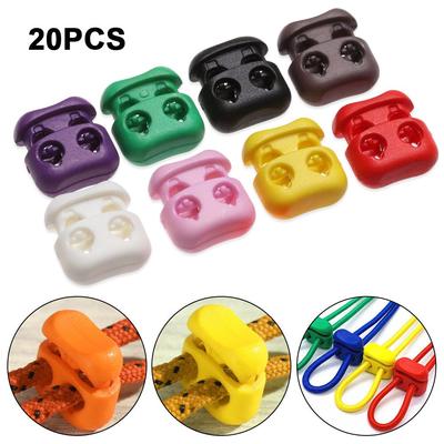 Doppelloch 4mm Bohnen-Toggle-Clip Bekleidung Schnürsenkel-Schnalle Sportbekleidung Zubehör Stopper Kordelstopper