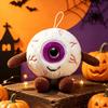 Pluszowa Zabawka Halloweenowe Gałki Oczne 15cm, Śmieszna Pluszowa Kula z Ruchomymi Oczami Wypełniona Bawełną PP, Nowatorska Straszna Lalka jako Dodatek do Torebki na Imprezę