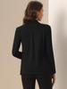 Allegra K Women's Business Blazer, Casual, Long Sleeve, Open Front, Suit Jacket, Black, Size M