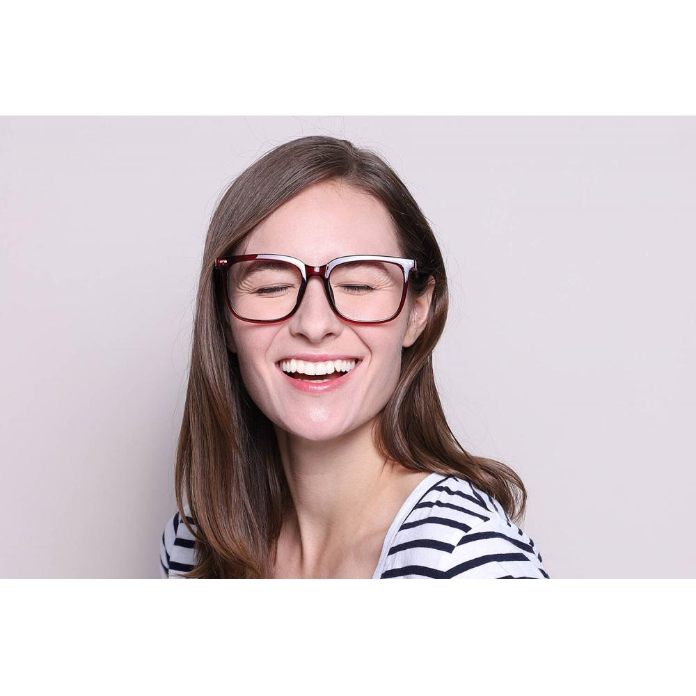 Full Rim Square Burgundy Smartbuy Collection Cyd 228224 C23 Fashion Unisex Eyeglasses