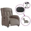 Electric Massage Chair Taupe Fabric