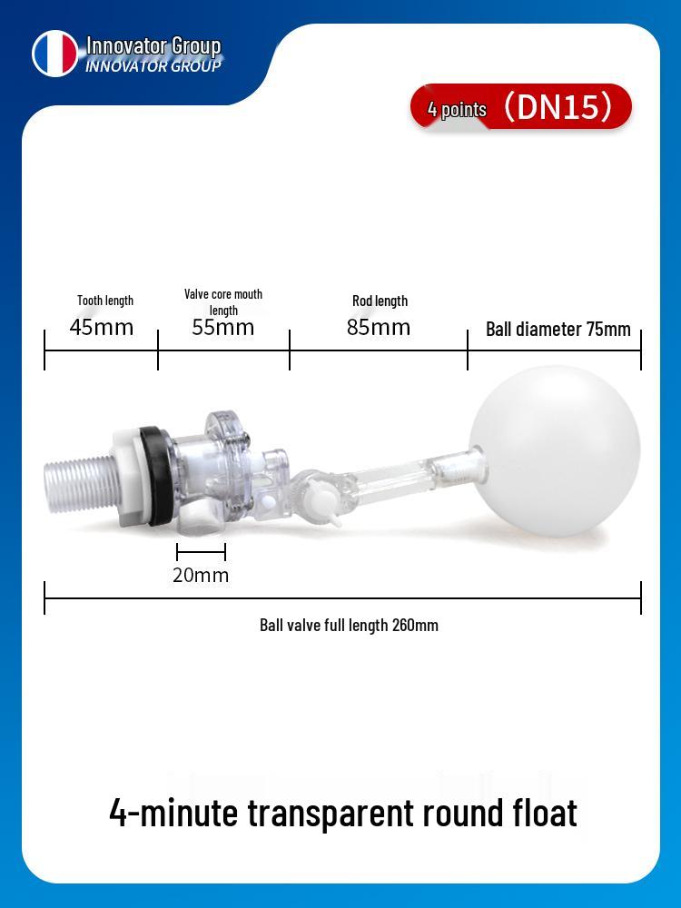 Automatický vypínací plovákový ventil pro vodní nádrže a věže