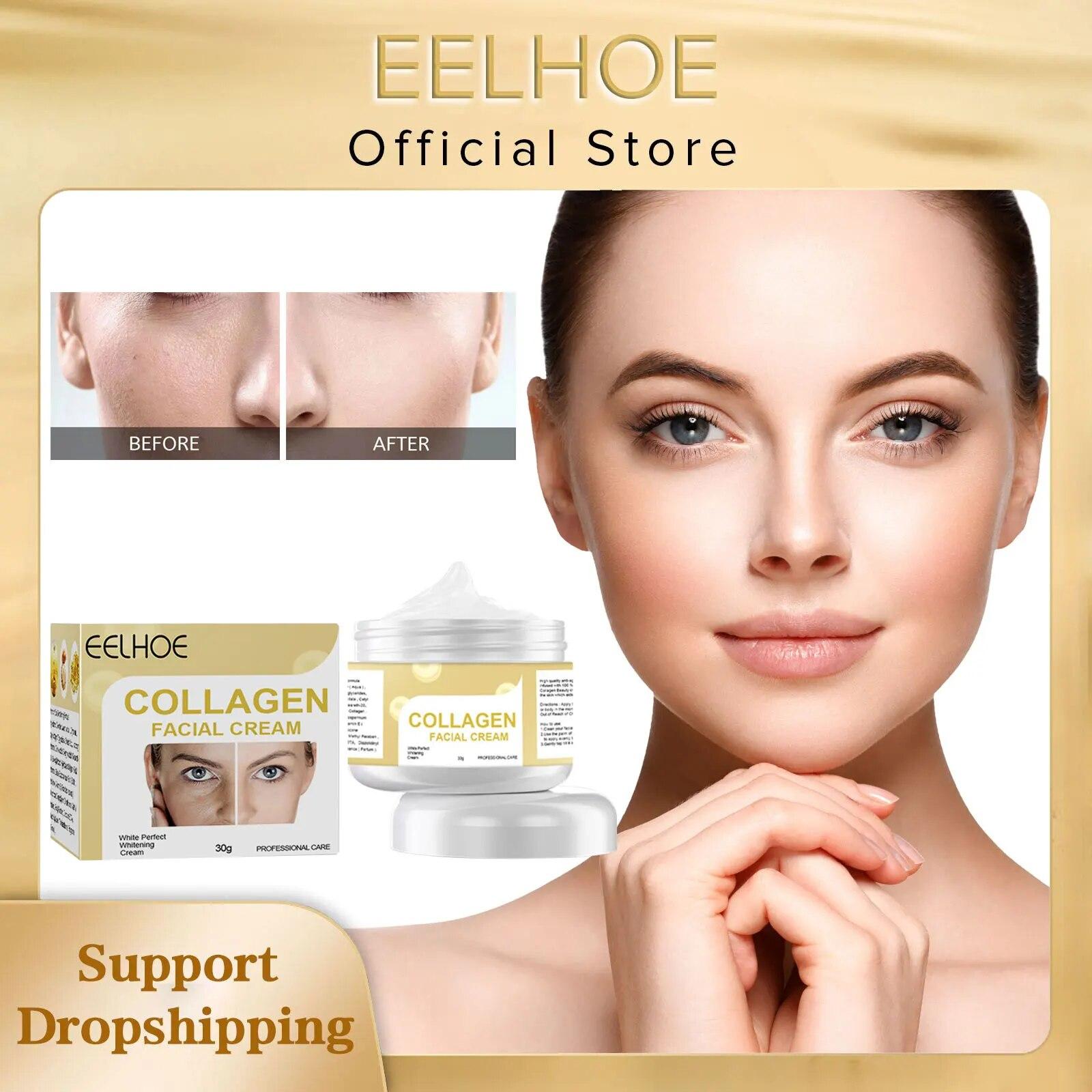 

EELHOE Коллагеновый крем для лица против старения, улучшение тонких линий, подтягивание, укрепление кожи, осветление, увлажняющий крем для удаления морщин