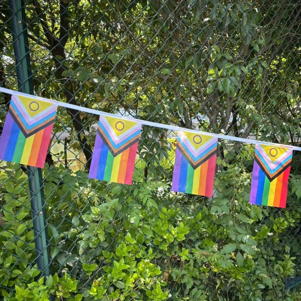 Intersex-Inclusive Progress Rainbow String of Flags Gay Pride LGBT Party Decorations