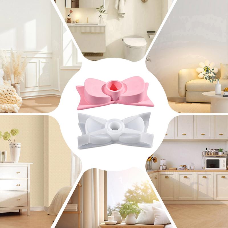 Resin Candlestick Holder Mold Bowtie Candle Holder Silicone Mold Art Craft Decorative Casting Mould For Concrete Cement Gypsum