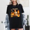 Im Fine Retro Funny Kitchen Fire House Meme TShirt Sarcastic Humor Tee