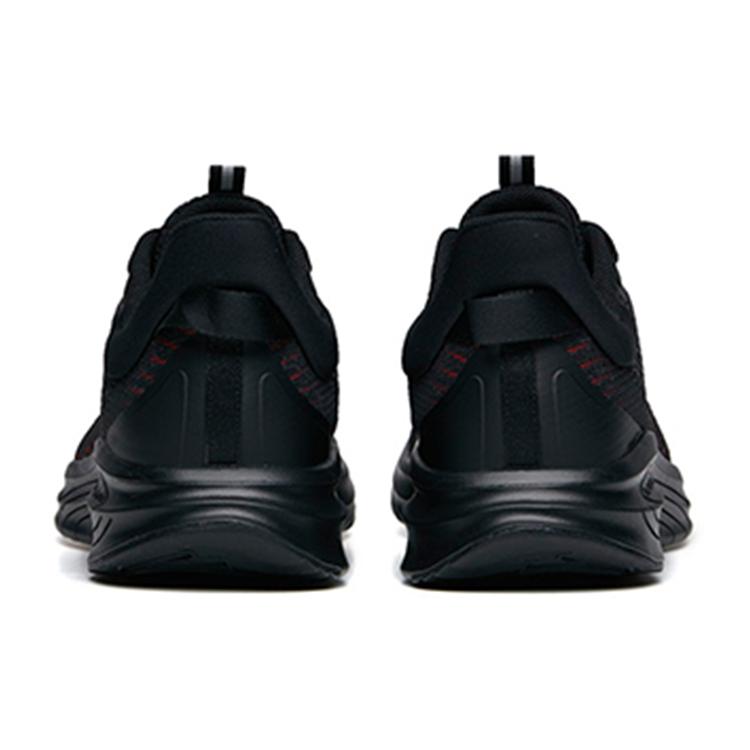 New Anta Breathable Low Top Running Shoes Men's Black Red 112135558S-4