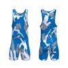 Canottiera da Lotta Libera con Stampa a Trasferimento Termico Uomo Donna Spandex Lycra Tuta Atletica a Compressione