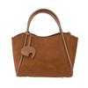 Frosted Cowhide Autumn Winter New Exquisite Handbag Basket Bucket Bag High-end Niche Single Shoulder Crossbody Women's Bag