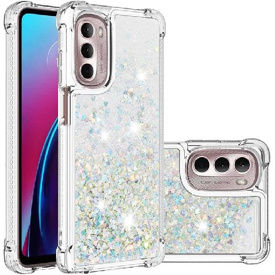 Błyszczące etui na telefon z brokatem dla Motorola Moto G Stylus 5G 2022 Etui Ruchomy piasek Miękkie silikonowe TPU Odporny na wstrząsy Bumper Etui ochronne Kompatybilne z Moto G