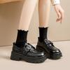 Warrior Retro British College Style Synthetic Leather Loafers Kids Loafers Black WXP(WZ)-3002