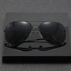 Men's Polarized Blue Sunglasses - Korean Style Polygonal Metal Frame for Driving & Beach Travel