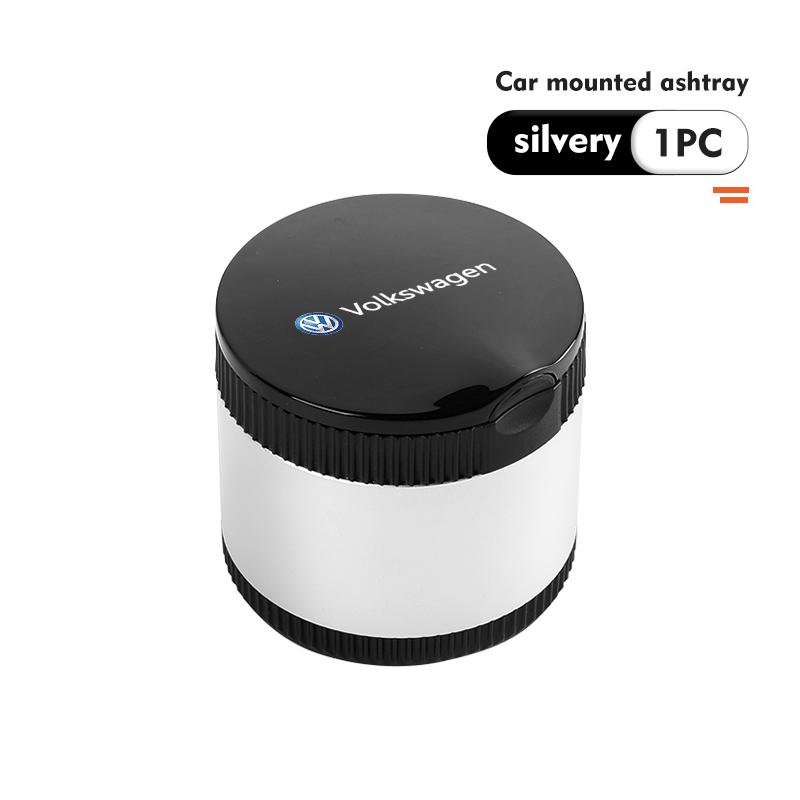 Car LED Ashtray Stainless Steel Liner Smoke Isolating Container For Volkswagen VW Polo Jetta Sagitar Magotan Passat B5 B6 B7 CCKD6