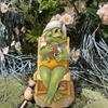 Strand Lounge Stuhl Nebel Figurine Harz Liegen Cartoon Frosch Statue Skulptur Home Office Desktop Indoor Outdoor Garten Dekoration Ornament
