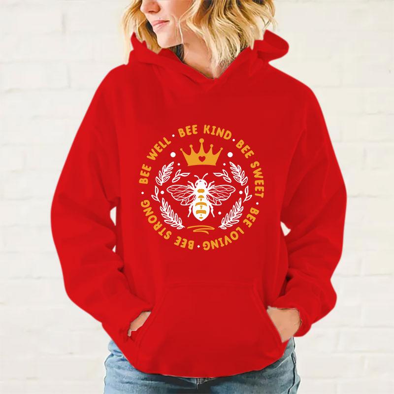 New Bee Happy Hoodies Women Men Funny Harajuku Sweatshirts Unisex Tops