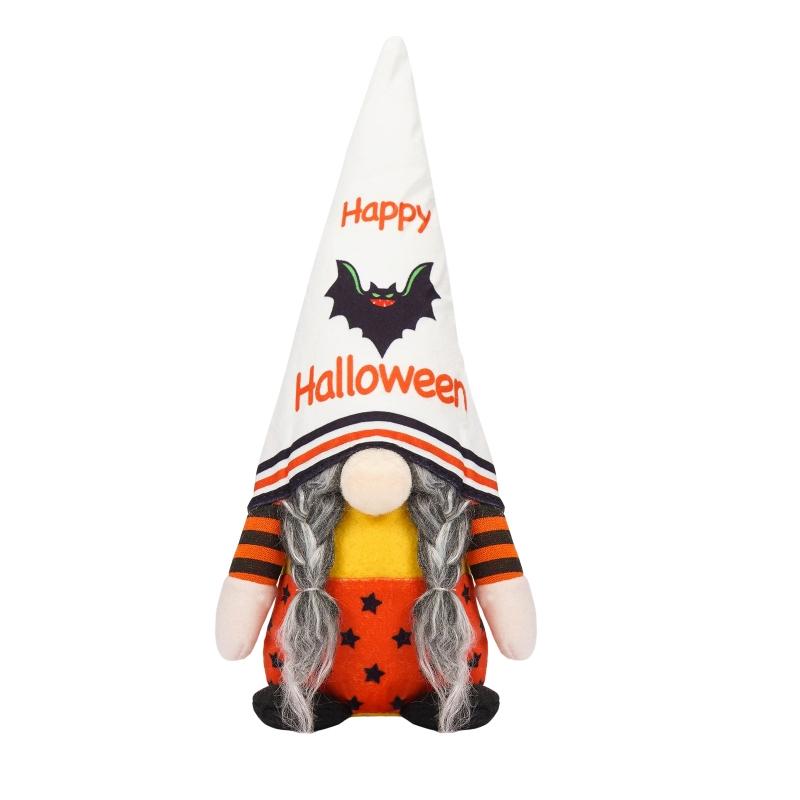 Halloweenský trpaslík dýňový netopýr Dekorace pro panenky bez tváře 2ks pan a paní skandinávský Tomtes stolní ozdoba vrstvený podnos