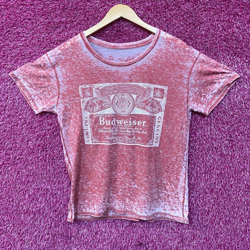 Budweiser King Of Beer 1980#039;S Vintage Style Logo Graphic TShirt Large Unisex T-Shirt S