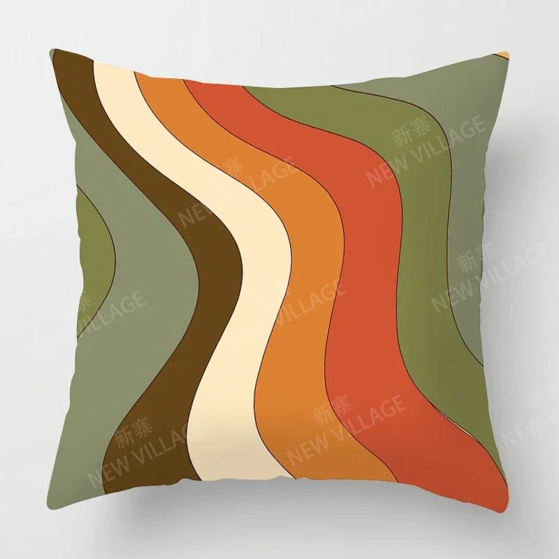 Nordic Fall Home Decor Autumn Throw Pillow Case Sofa Cushion Cover Modern   Geometry