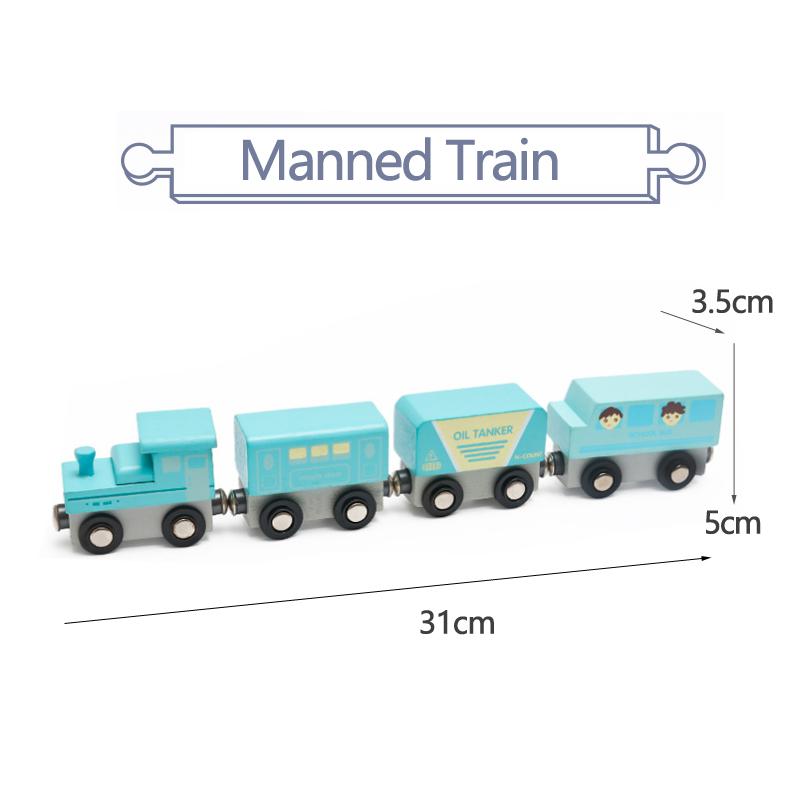 Hot Train Kit Magnetic Toy Car Childrens Track Accessories Manual Sliding Puzzle Wooden Compatible With Various Track Gift W10