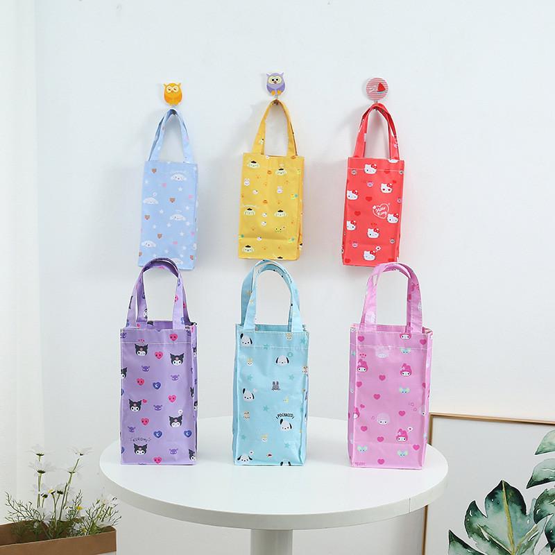 Hello Kitty Kuromi My Melody Cinnamoroll Pattern Cup Umbrella Canvas Storage Bag For Travel And Daily Use
