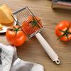 Silicone Handle Stainless Steel Slicer for Cheese, Meat, Potato, Radish, and Sausage