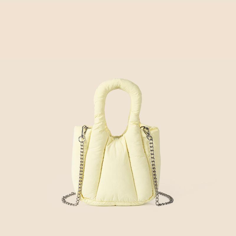 Handbag Senior Sense Chain Crossbody Bag Single Shoulder Female Niche Candy Color Padded Cotton Down Bag