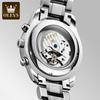 OLEVS 6667 Automatisch Herrenstil Lässig Armband Skelett Herrenuhr Custom OEM Mechanisch Modeuhren