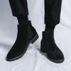Men's Autumn/Winter 2025 Pointed Toe High-Top Leather Boots – Business Chelsea Slip-On Martins