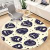 1PC Pumpkin Halloween Office Round Area Rug, Mat Suitable For Office, Under Office Chairs Bedroom Living Room Home Decor, Room Deco