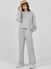 European-American Autumn/Winter Crew Neck Pullover & Long Pants Women's Fashion Set