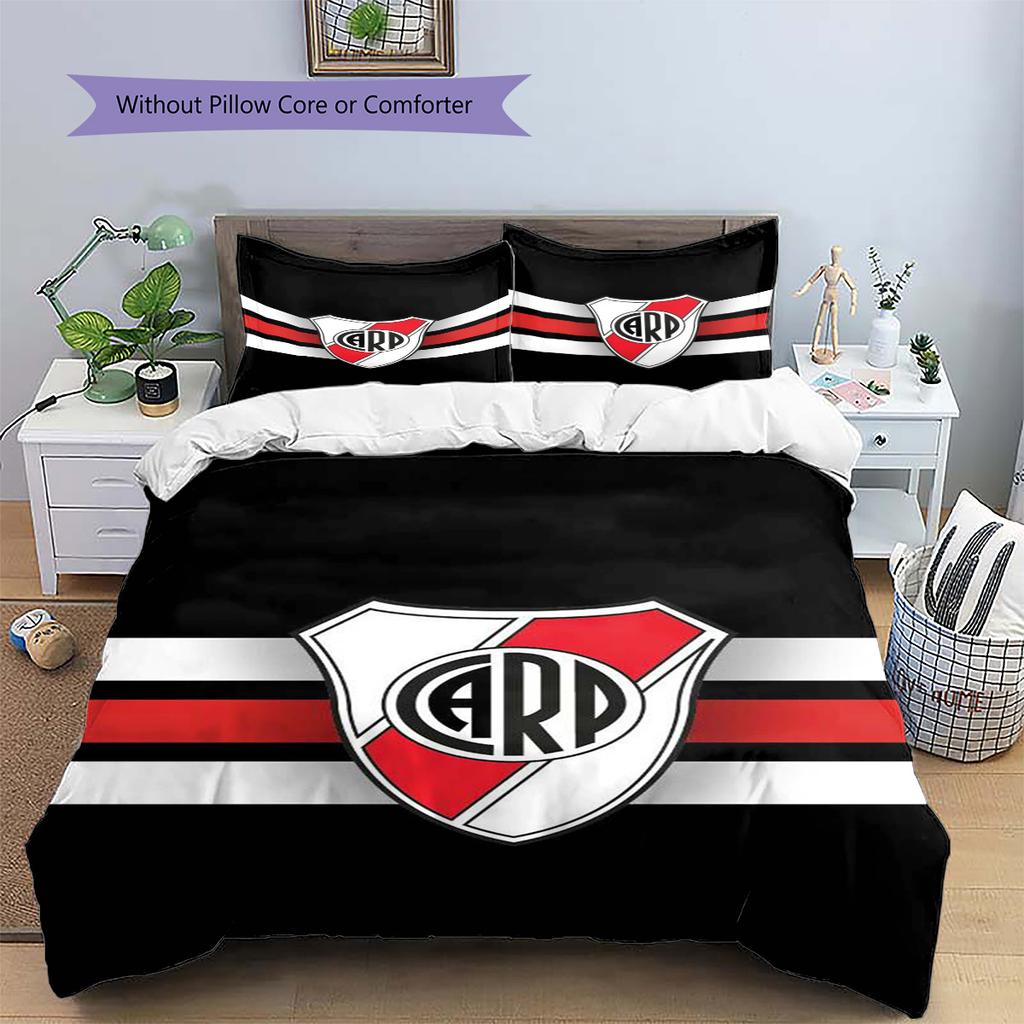 River Plate Pattern Bedding Set Quilt Cover Pillowcase Home Decor Gift (1 * Duvet Cover + 2 * Pillowcase, Without Core)