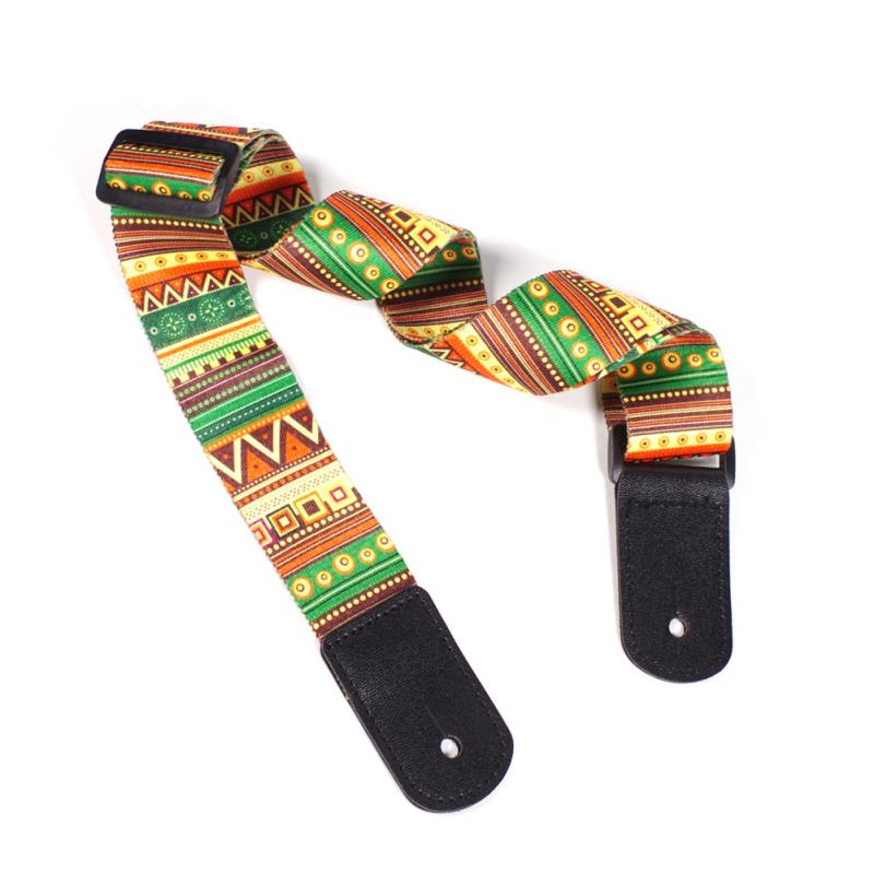 National Style Printing Folk Guitar Straps Pogrubione Electric Guitar Bass Ukulele Pasy