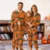 Halloween Printed Family Matching Hooded Long Sleeved Zippered Hooded Jumpsuit Set