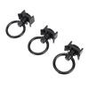 12pcs L Track Single Stud Fitting with Round Ring 4,000 Lbs L Track Rail Tie Down O Ring for Truck Bed Trailer Cargo