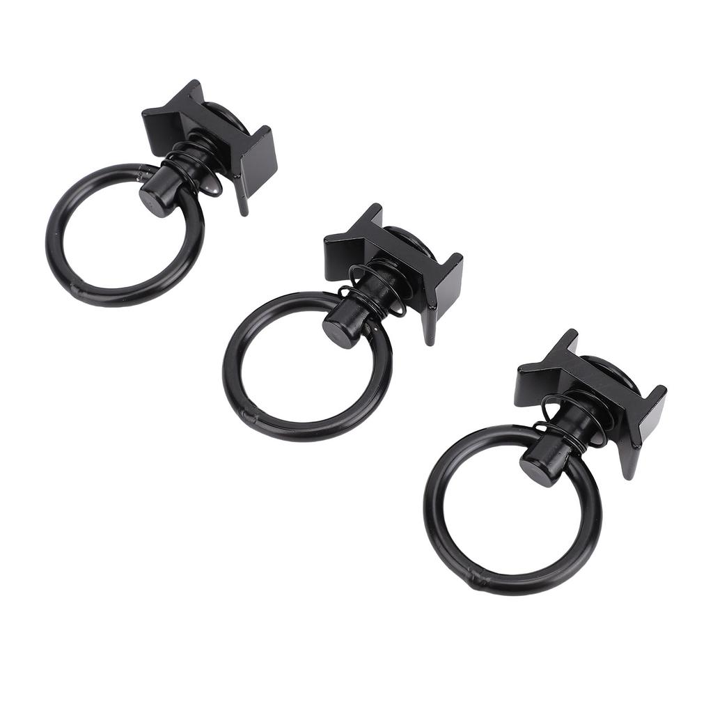 12pcs L Track Single Stud Fitting with Round Ring 4,000 Lbs L Track Rail Tie Down O Ring for Truck Bed Trailer Cargo