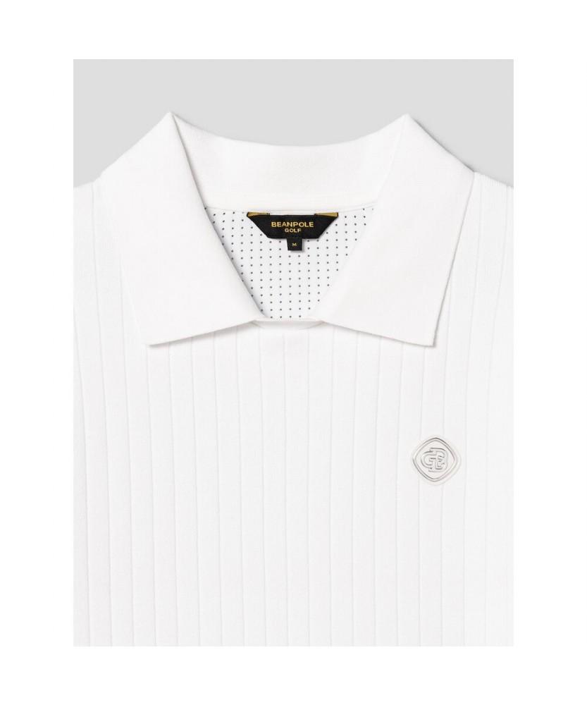 BEANPOLE GOLF [B_Under] Women'S Knit Hybrid Collar Short Sleeve T-Shirt - White