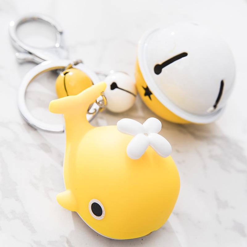 Whale LED Sound Keychain Mini Flashlight & Bag Pendant