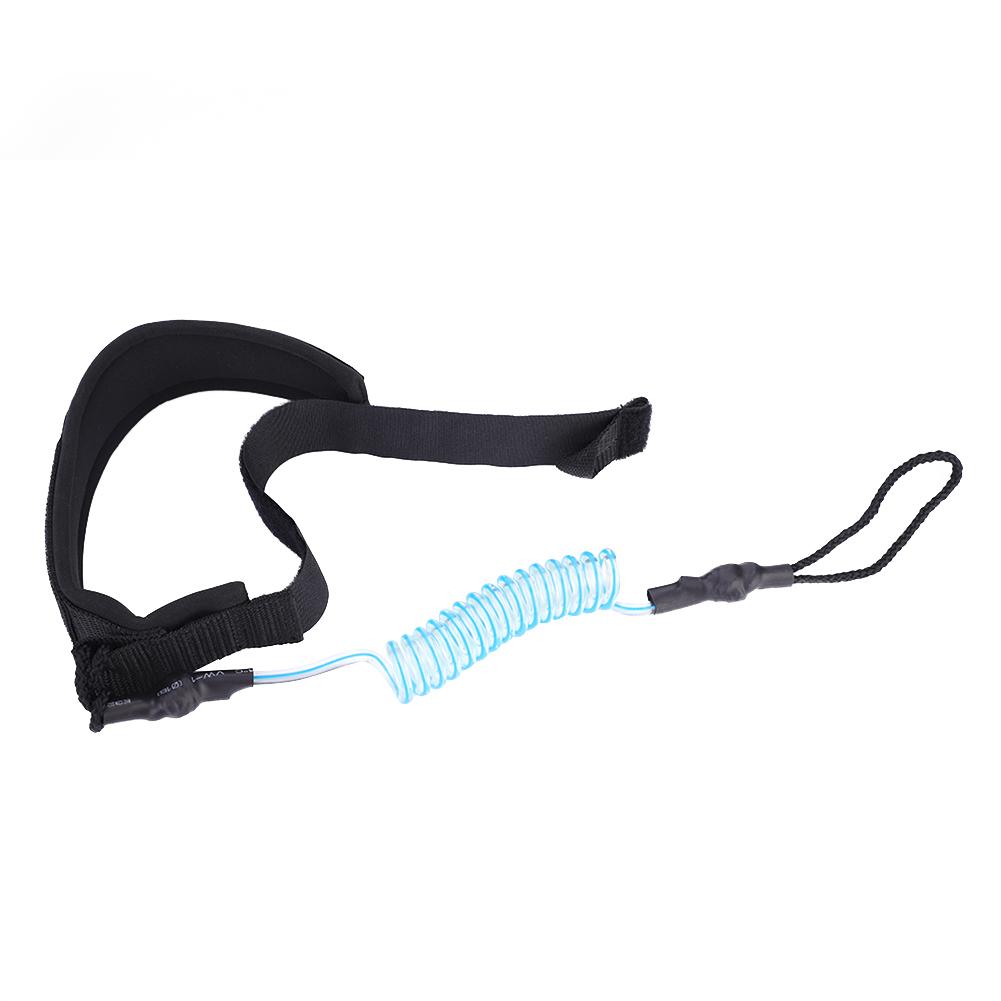 Stand Up Paddle Board Coiled Spring Leg Foot Rope Surfing Leash for Surfboard (blue)